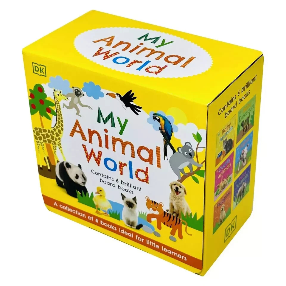 My Animal World 6 Books Collection Set Baby Animals, Baby Dinosaurs, Cuddly