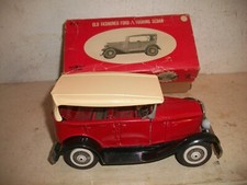 Vintage Japan Bandai Tin Friction Toy Old Fashioned Model A Ford Sedan  931 Box