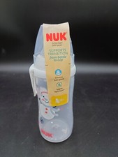 NUK Active Cup 10 oz Baby Bottle BPA FREE - Soft Spout Snowman