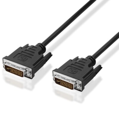 2m DVI-D Kabel 24 + 1 Dual Link Stecker für PC Monitor Computer Laptop FullHD