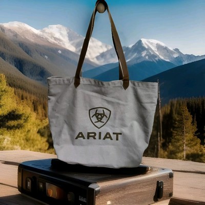 ARIAT CANVAS BAG Width 18'' Height 15''. Perfect For Horse Items Or As A Purse NEW