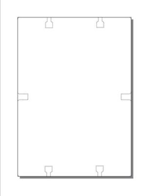Jumbo Rotary File Cards w Cntr Tab (4''x 6''), 2-UP on 6''x 8-3/8'' Wh Cvr- 250 Shts