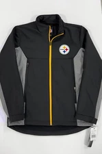 NFL ' MENS ' FLEECE LINED FALL JACKET * PITTSBURG STEELERS * 2 POCKETS * NWT