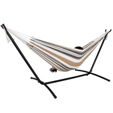 Multi-color Hammock with Stand for 2 person with Carrying Case for Patio Yard