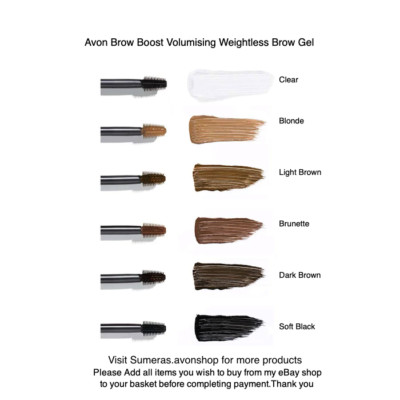 Avon Brow Boost Volume Brow Gel ~ verschiedene Farbtöne bitte auswählen ~ kostenlose P&P