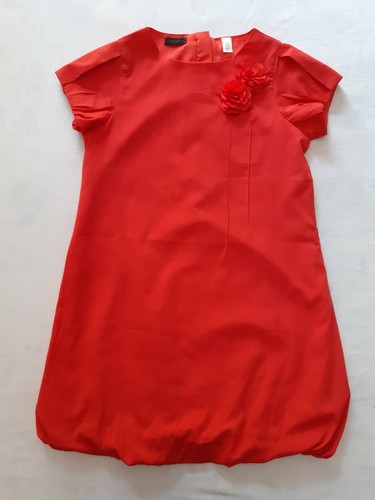 OKAIDI Vestito vestitino abito rosso gonna palloncino bimba bambina 10 anni  | eBay