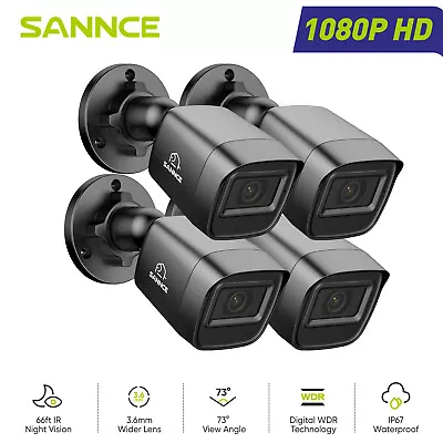 SANNCE HD 1080P Outdoor Camera IR Night Vision CCTV Security System for TVI DVR