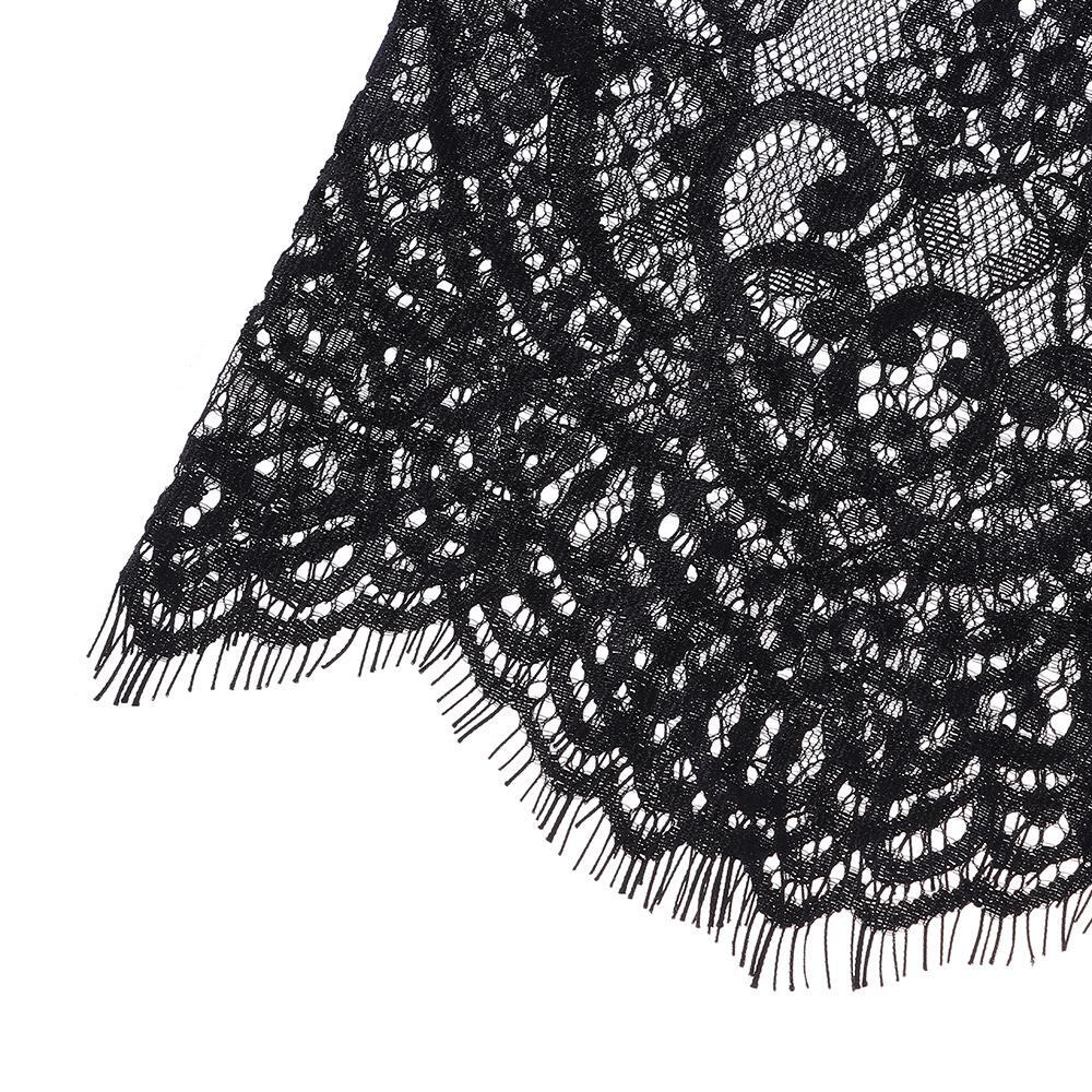 Nylon Lace Fabric Black Black Lace Trim Sewing Supplies Lace Trims DIY eBay