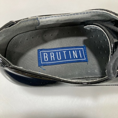 Brutini 7 M Black Faux Reptile Lizard Patent Leather Oxfords Shoes - Picture 7 of 7