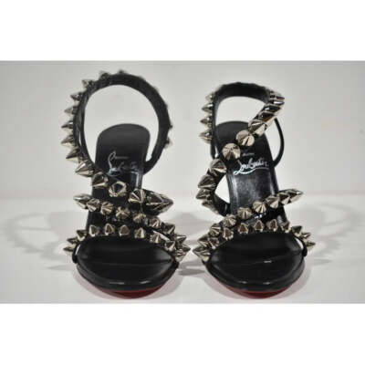 Christian Louboutin Spikita Strap 100 Black Spike Strappy
