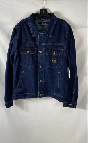 PacSun x The Met Men's Dark Indigo Denim Trucker Jacket NWT Size L - product listing photo