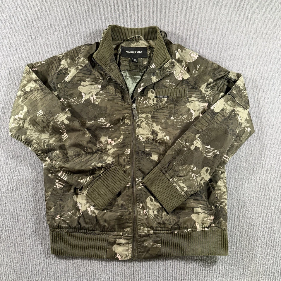 Chaqueta Solo Miembros Floral Verde Ejército Camuflaje Acabado Satinado Talla 12 EE. UU. Foto 2 de 4