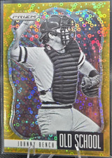 ⚾️Johnny Bench 2021 Panini Prizm Old School Gold Donut Circles 01/10;