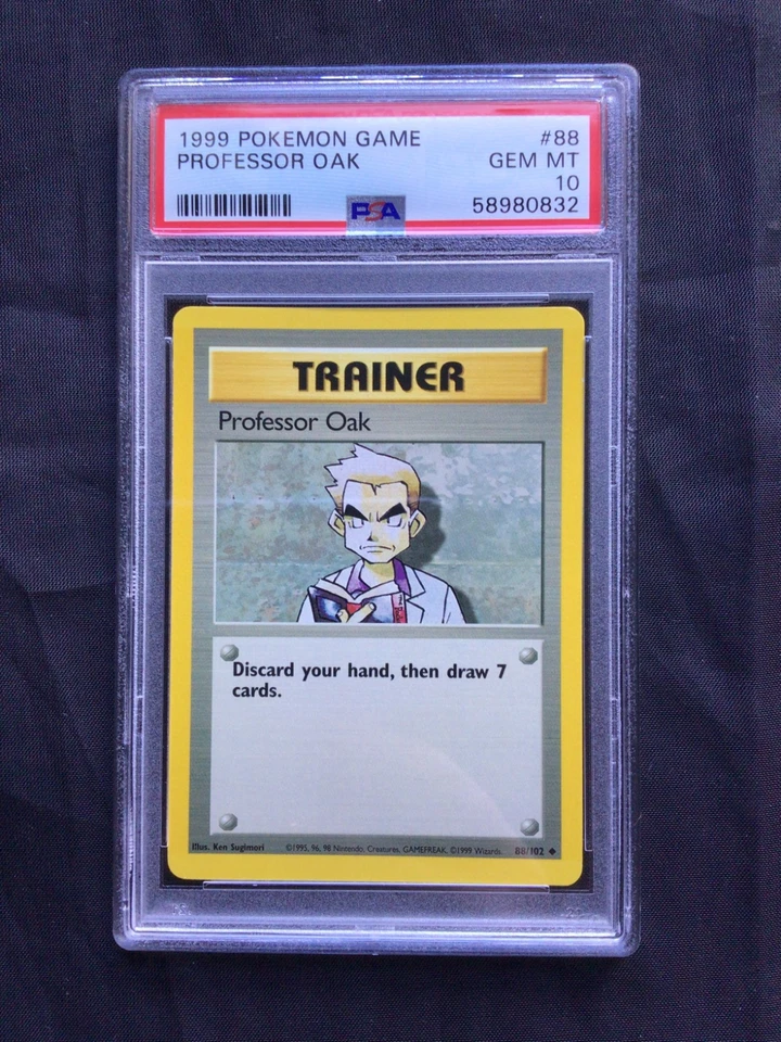 Pokemon Cards: Base Set Uncommon: Professor Oak 88/102 PSA 10 - Image 2 of 4