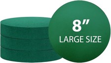 FLOFARE Round Floral Foam Blocks 4 Pack 8 inch Wet Dry Flower Arranging Supplies