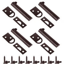 4 Pcs Solid Brass Surface Bolt Door Slide Bolt Door Latches for Top of Slide ...