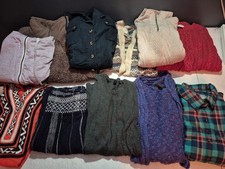 Lot of 11 Womens Size Small-Tops, Cardigans,Outerwear, Pants-READ 