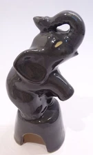 HTF Made in ENGLAND Vintage Dark Gray Elephant Pie Bird Vent/Funnel