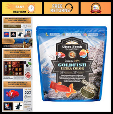 Sinking Goldfish Food Pellets - Color Enhancing, All Natural, Clear Water Formul