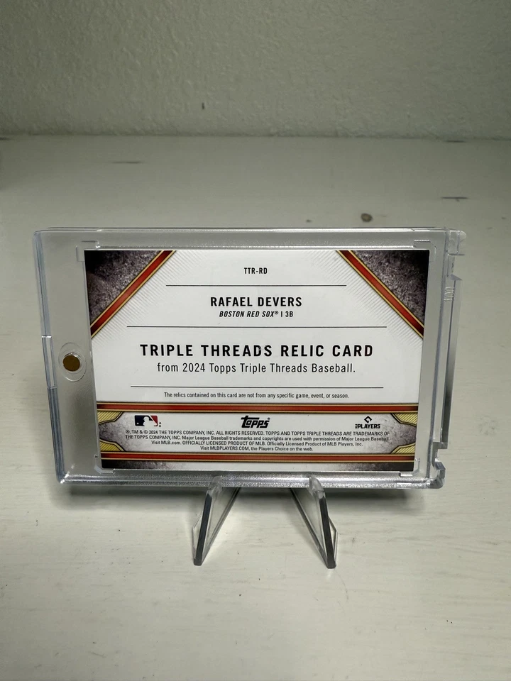 2024 Topps Triple Threads Rafael Devers Emerald Refractor Relic /18 - Image 2 of 2