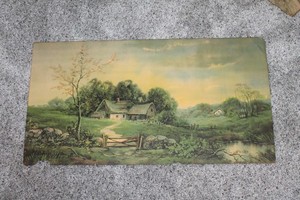 Antique Wall Art Print Landscape