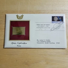 Space Exploration Venus 22kt Gold Replica Stamp 1st Day Issue w/card