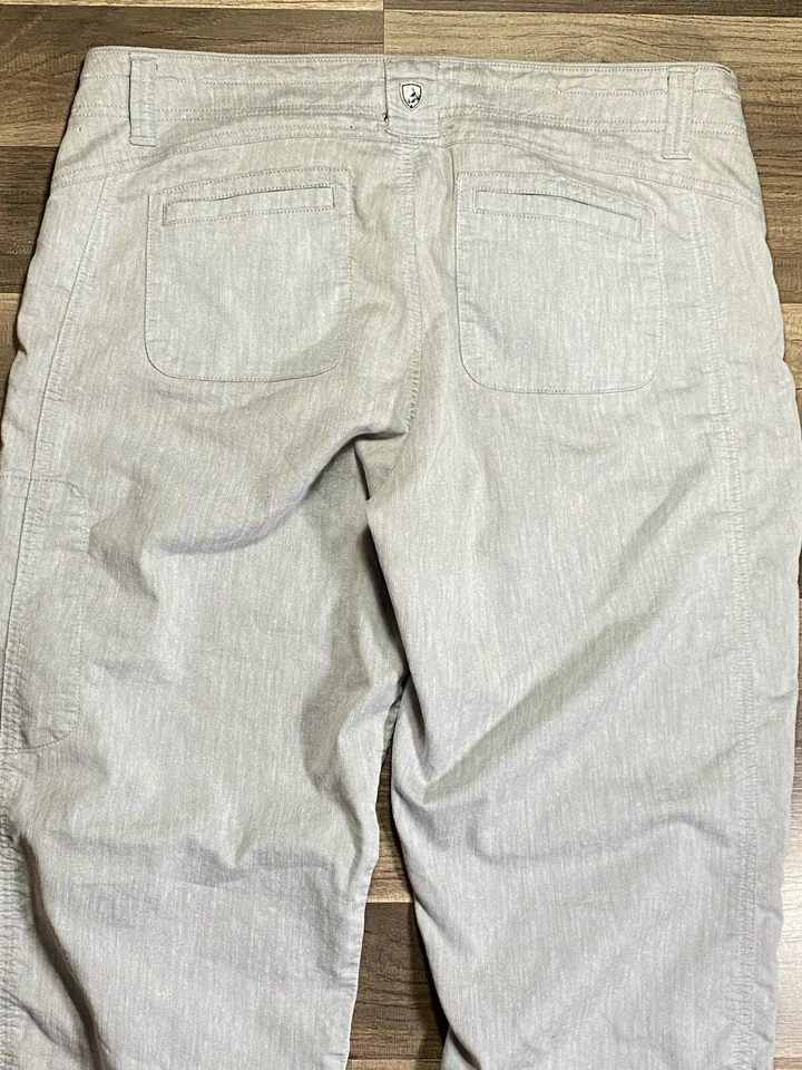 Туристические брюки Kuhl женские функциональные размер 12 короткие светло-серые 32x29 низкая посадка тропа - Изображение 3 из 4