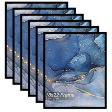 Fxojyvo 6-Pack Black 18x22 Picture Photo Poster Wall Frames Set