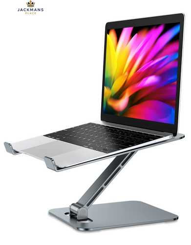 Babacom Laptop Stand, Ergonomic Foldable Computer Stand with Adjustable Grey