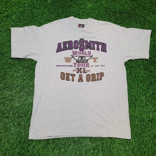 93 Aerosmith Tour T-Shirt L Single Stitch Signed USA Vintage vintage concert t-shirt, vintage, single stitch, B+ condition