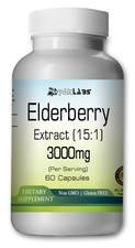 Elderberry Extract Capsules 3000mg Per Serving - Super Strength Caps