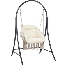 Macrame Hammock Chair With Stand Heavy Duty Hanging Chair Stand With Swing Chair