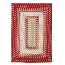 Super Area Rugs 20x30 Farmhouse Braided Rug Red/Cream/Ivory – Natural Cotton