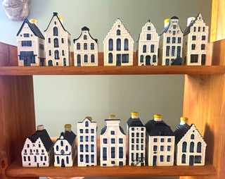 Bols KLM Delft Blue Dutch House Miniature Bottle Lot Assorted. 2 empty bycustoms