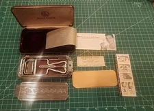 Vtg Rolls Razor Viscount Made in England w/ Case  Self-Sharpening  Paperwork - Z