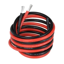 12 AWG Silicone Wire Kit, Red and Black, 10Ft Each, Stranded Tinned Copper