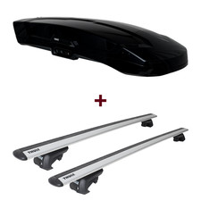 Dachbox Thule Vector M + Dachträger Thule für Saab 9/5 Kombi Typ YS3E neu top