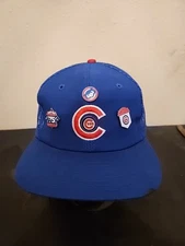 Vtg Chicago Cubs Trucker Hat (Drew Pearson Companies) SnapBack Rare MLB Pins