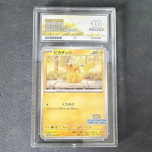Pikachu 242/SV-P Sv-P Promo Japanese 2025 Holo ACE Grading 10