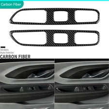 Real Carbon Fiber Rear Window Lift Switch Panel Cover Trim For GMC Terrain 18-24