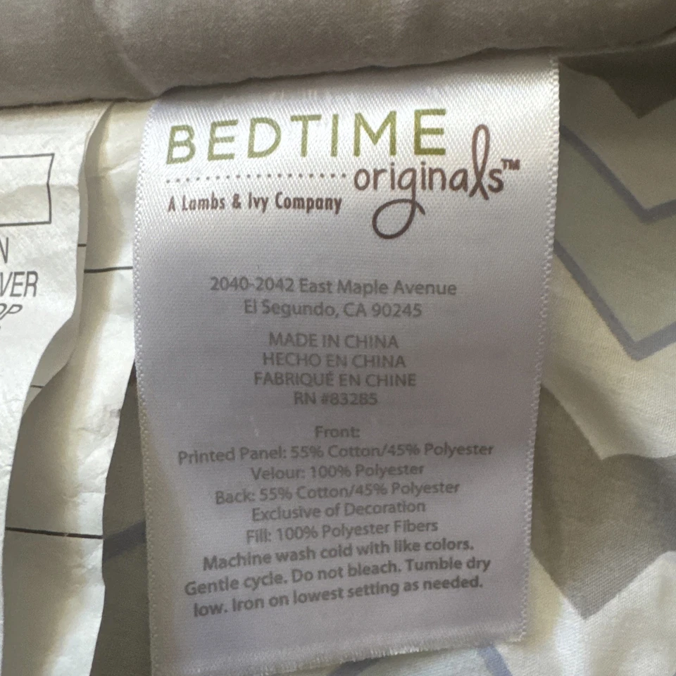 Edredón Cuna Bebé Monos Corderos e Hiedra Originales para Dormir + Falda Azul Foto 2 de 4