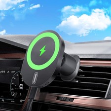 for MagSafe Car Mount Charger 15W Fast Charging Phone Holder Wireless Car C...