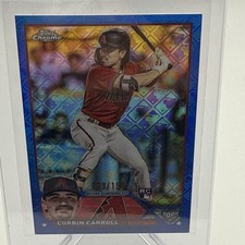 Corbin Carroll 2023 Topps Chrome RC #95 Logofractor BLUE REFRACTOR /150 D6
