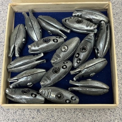 Vintage Swedish Fishing Weights- Spring Loaded Clip On Weight System