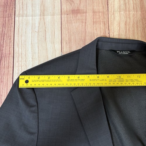Jos A Bank Men Size 46R Gray Traveler Travel Tech Zip Pockets Stretch Sport Coat - Bild 11 von 16