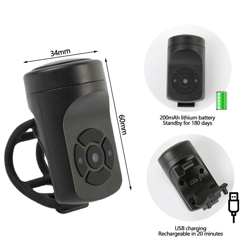 Bike Electric Horn 120dB Sound Loud Bicycle Bell Ring Siren Alarm Speaker w/Clip