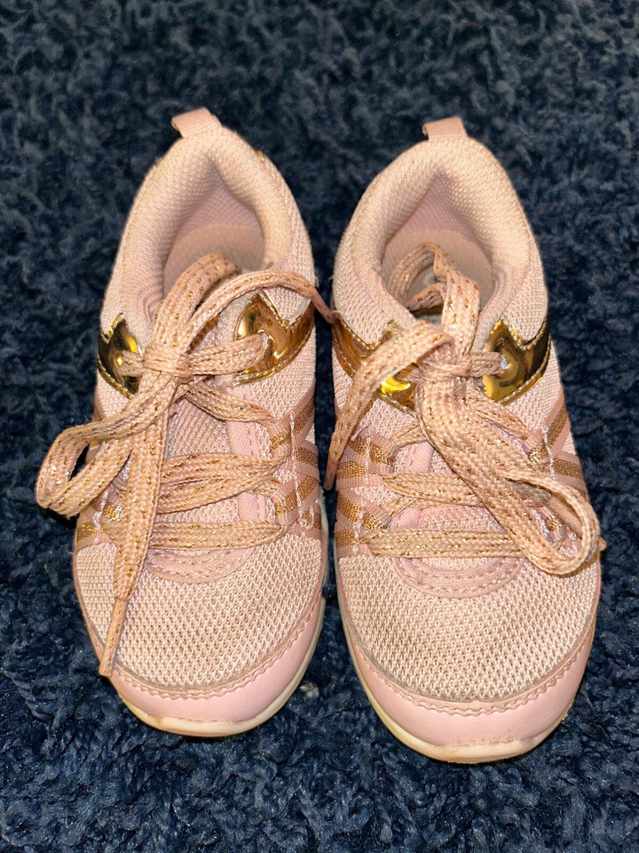 Pink and Gold Oshkosh Toddler Girls Sneakers Size 7 eBay