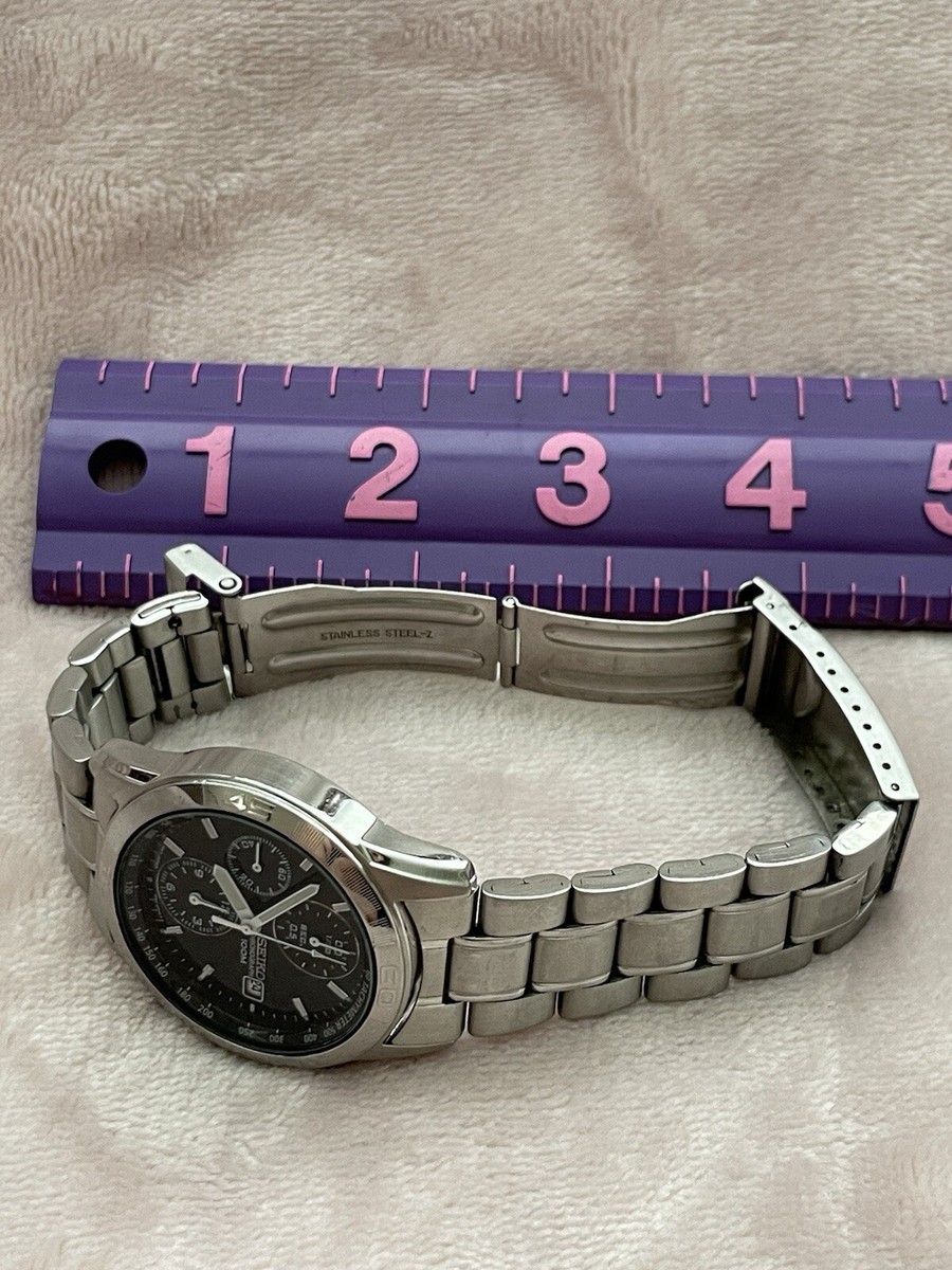 Vintage Unisex Stainless Steel Seiko 7T92-OFEO Chronograph