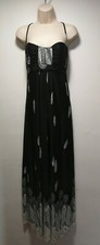 Stella Black Sleeveless Halterneck Maxi Dress - Size S (027g)