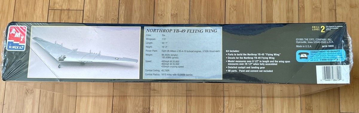Northrop YB – 49 flying wing AMT Ertl USAF vintage model kit
